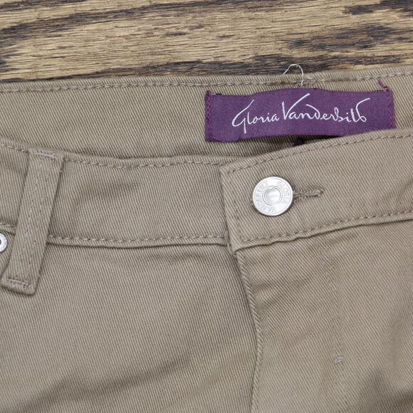 NWT Gloria Vanderbilt Classic High Rise Tapered Jeans Hazelnut Brown 16 Long - Picture 8 of 9